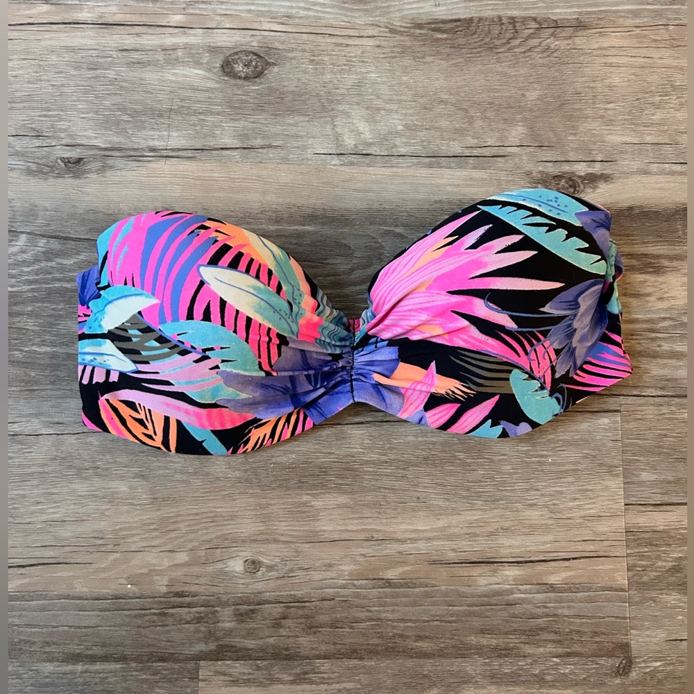 Hollister Multicolor Tropical Bandeau Bikini Top